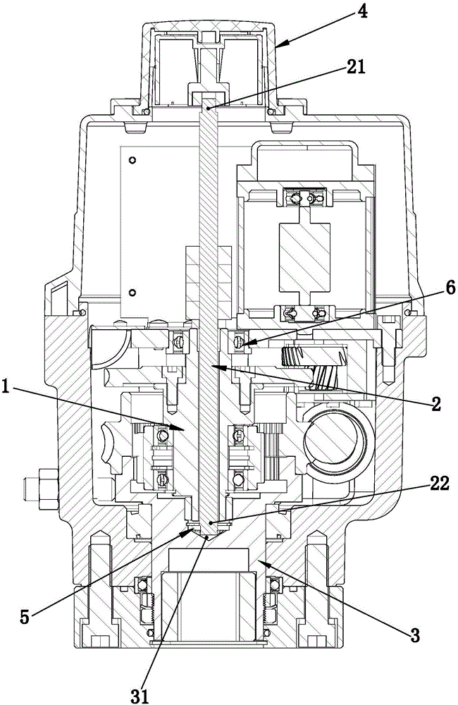 电动执行器的仪表指示轴与输出轴的连接结构的制造方法与工艺