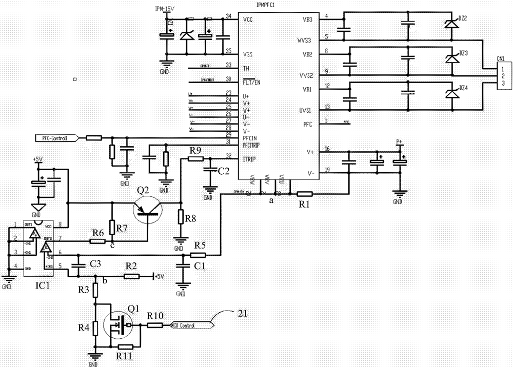 可调式ipm模块的过流保护电路和空调器的制作方法