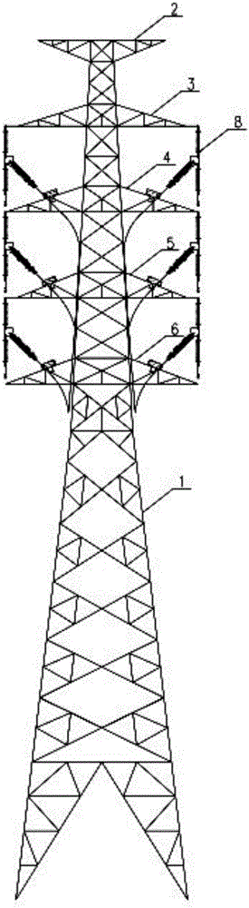 采用K字型横担的双回架空输电线路电缆开断耐张塔的制造方法与工艺