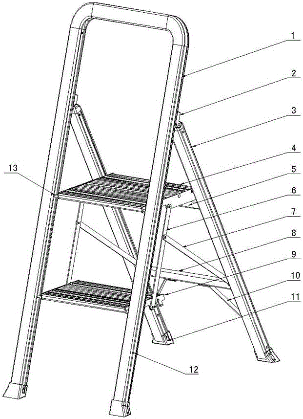 宽边框人字梯的制造方法与工艺