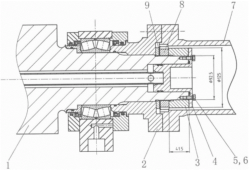 连铸机驱动辊驱动法兰防松结构的制造方法与工艺