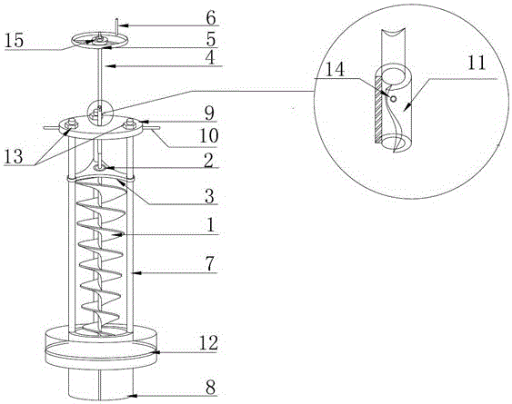 一种渐进竖式锥形螺旋铰刀取样装置的制造方法