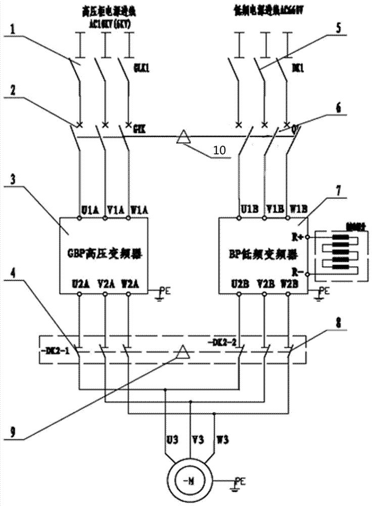 一種礦井提升機高壓變頻器冗余備用裝置的制造方法