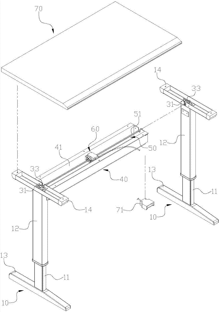 气压式同步升降桌结构的制造方法与工艺
