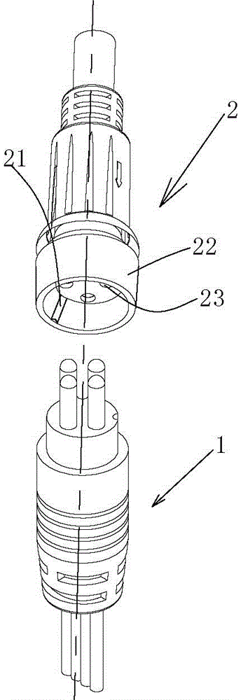 一种用于连接器的4针公插以及连接器的制造方法与工艺