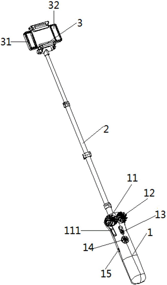 自拍杆伸缩杆结构图图片