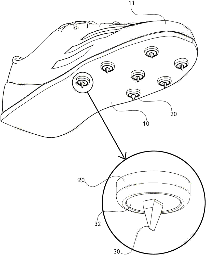 一種田徑運(yùn)動(dòng)訓(xùn)練用伸縮釘鞋的制造方法與工藝