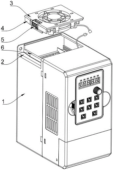 一种变频器的风扇安装结构的制造方法与工艺