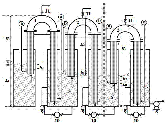 虹吸式浆状物料换热器串联组合方法与流程