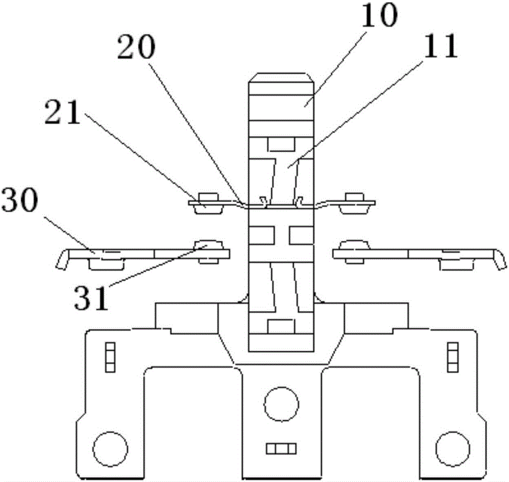 一种交流接触器的辅助桥接片组件与激励杆的连接结构的制造方法与工艺