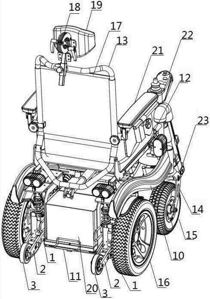 一种可折叠防倾轮以及包含该防倾轮的电动轮椅车的制造方法与工艺