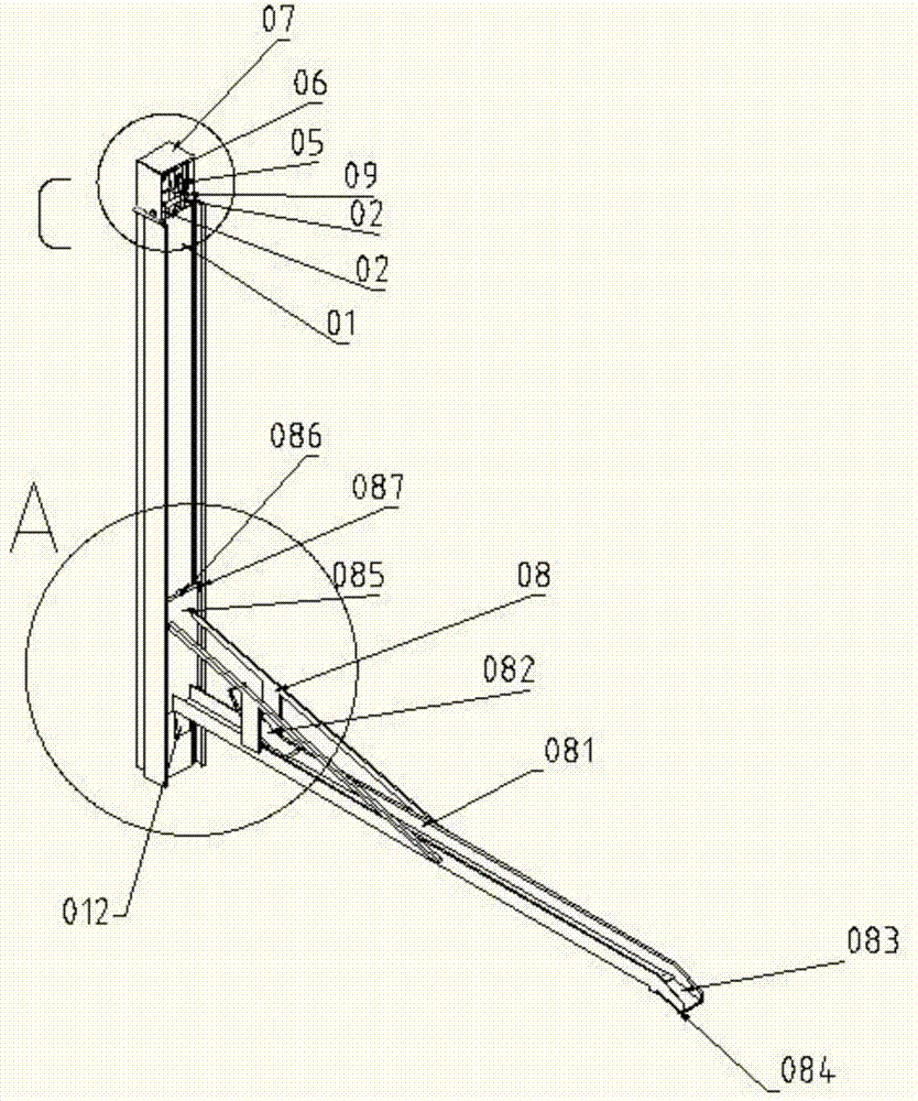 一种垂直升降式自行车停车架的制造方法与工艺