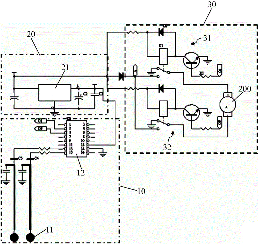 一键式启停沙发的控制电路的制作方法