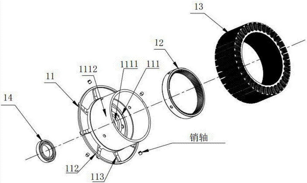 一種傳動機構內置於定子的外轉子無刷減速電機的製作方法