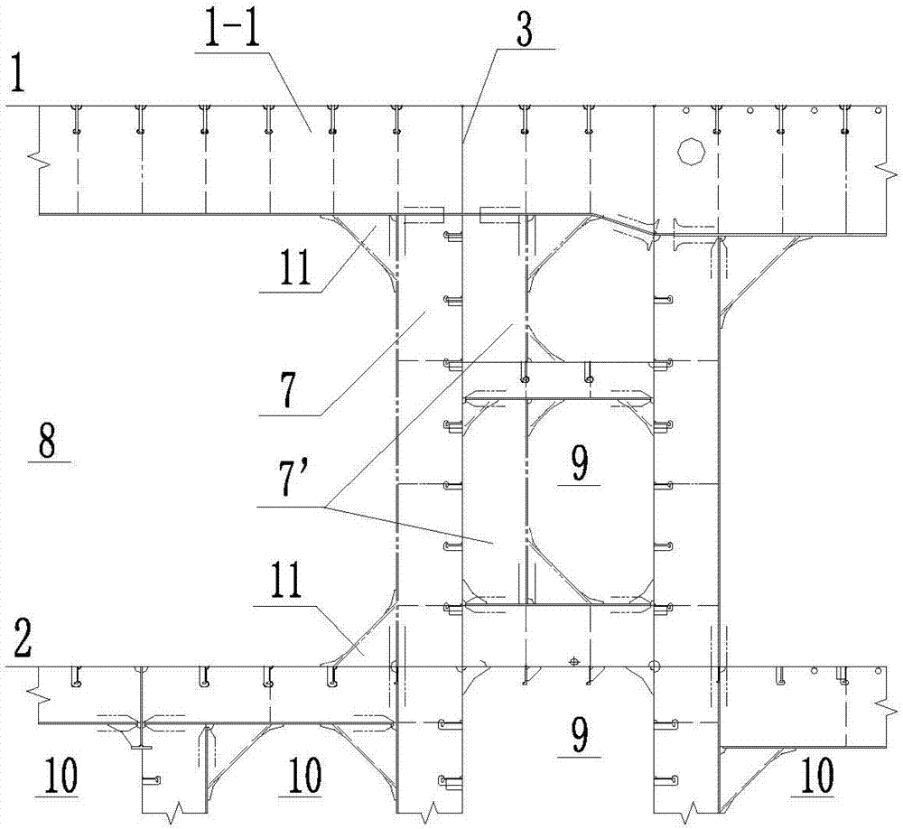 一種主船體內(nèi)的艙壁結(jié)構(gòu)的制作方法與工藝