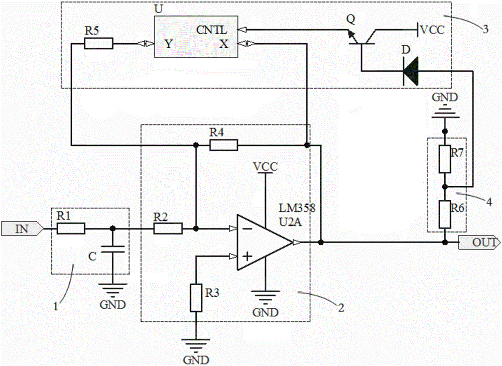 一種用于肺音差異聽診裝置的肺音差異信號AGC電路的制作方法