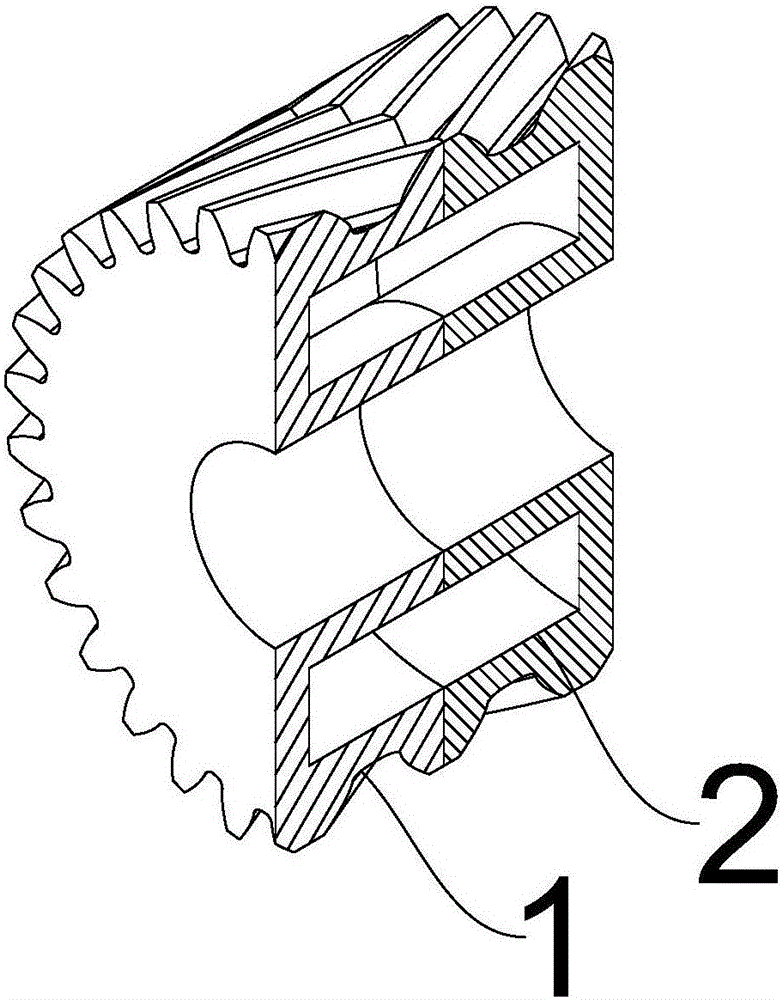 帶有環(huán)形儲(chǔ)油腔的人字齒輪的制作方法與工藝