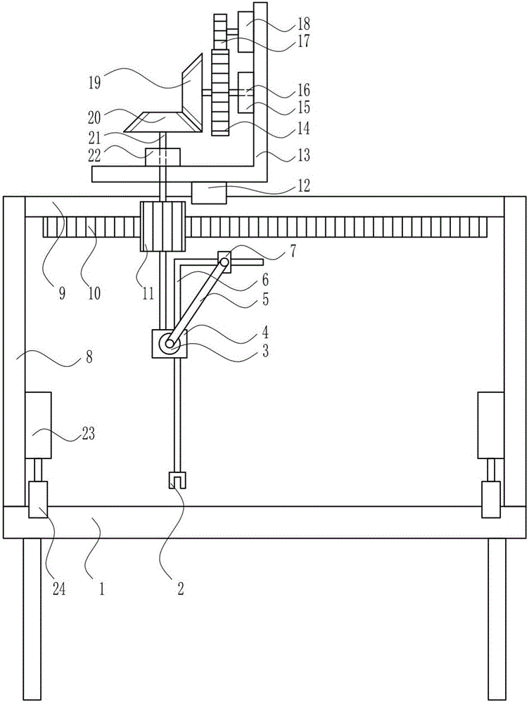 一種制鞋廠用畫定位線裝置的制作方法