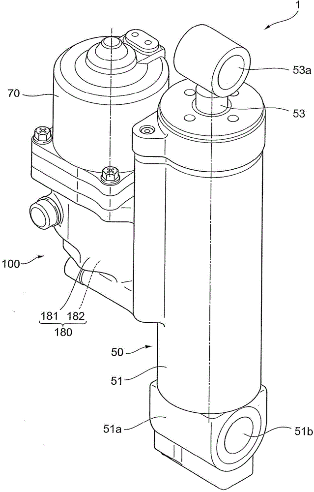泵装置和船外机的倾斜倾角装置的制作方法