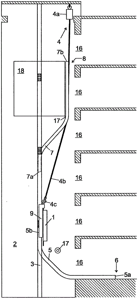 用于在電梯井內(nèi)運(yùn)輸材料的裝置和方法與流程