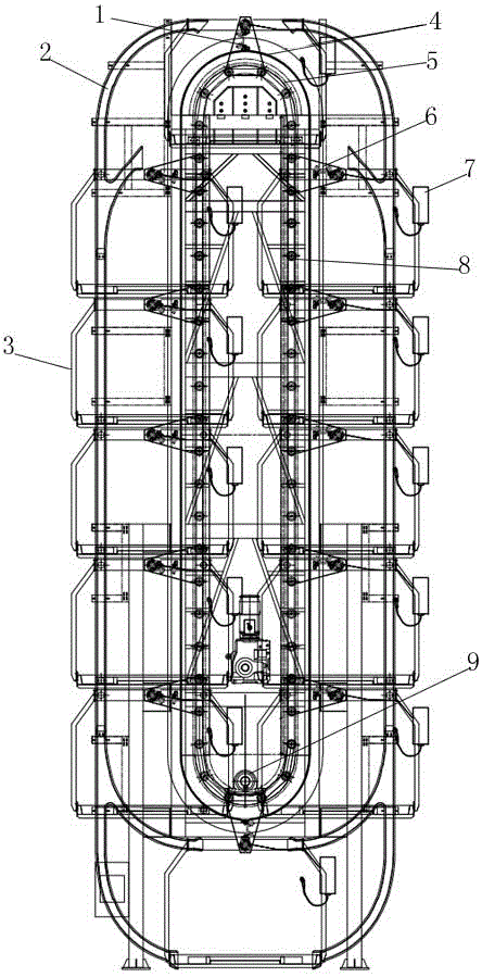 一种垂直循环充电式立体停车库的制作方法与工艺