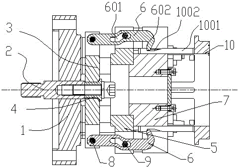 一种用于小外壳孔发动机端盖的分段式压爪车夹的制作方法与工艺