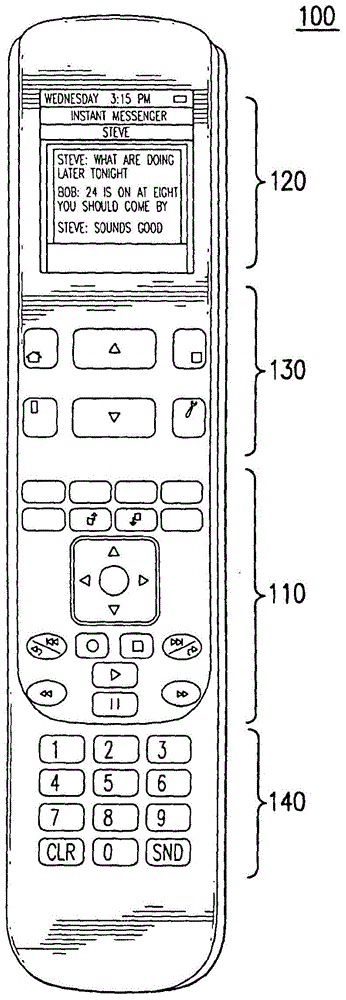 用于即時(shí)消息收發(fā)的遙控器、系統(tǒng)和方法與流程