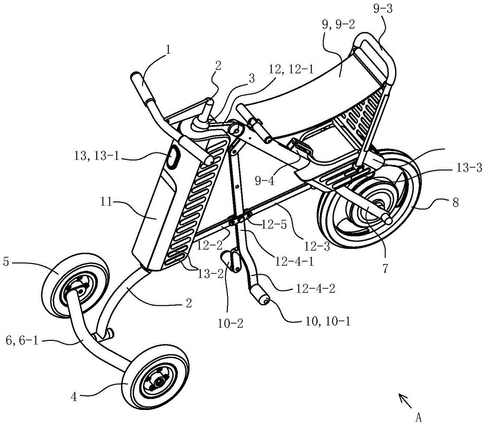 座椅可折叠的折叠电动三轮车的制作方法与工艺