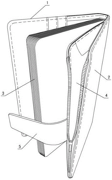 多插袋拉链包笔记本的制作方法与工艺