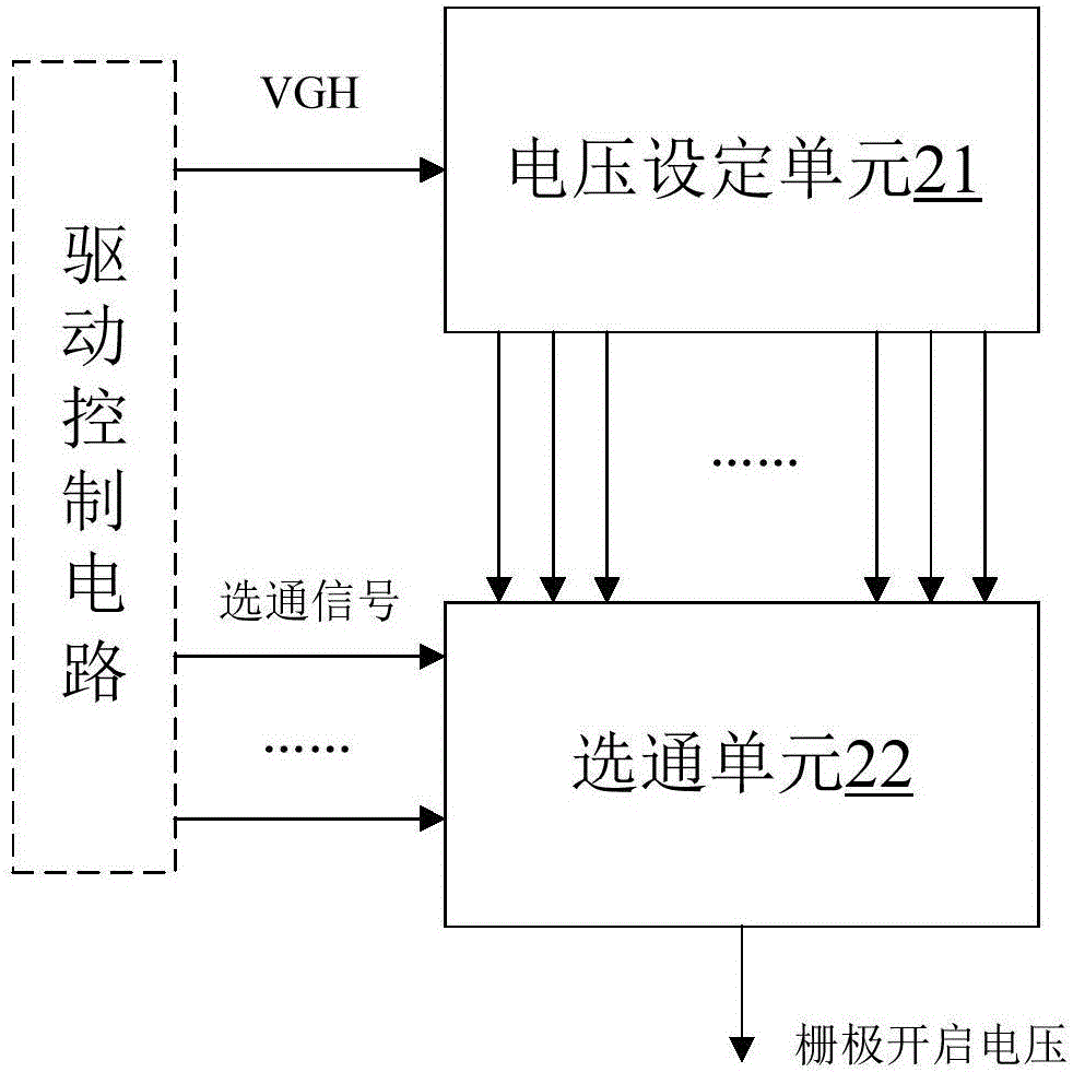 一種液晶顯示器的柵極開(kāi)啟電壓產(chǎn)生裝置的制作方法