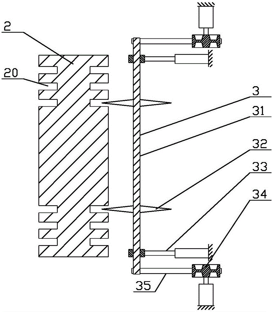 一种麻毡板的定宽装置的制作方法