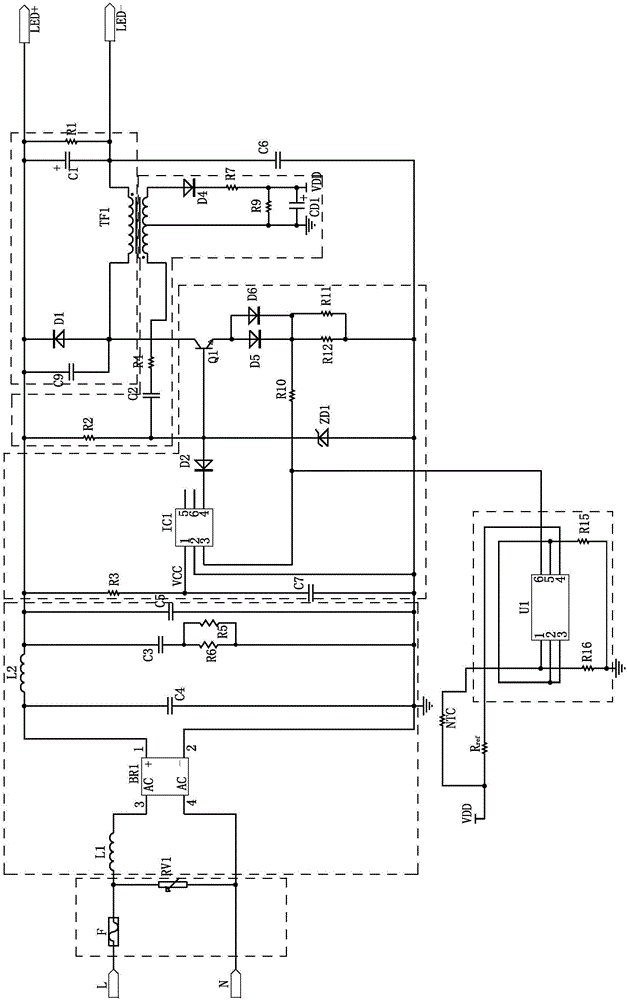 一種線性溫控保護(hù)的LED球泡燈電路的制作方法與工藝