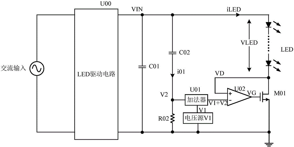 一種紋波消除電路、紋波消除方法及應(yīng)用其的LED電路與流程