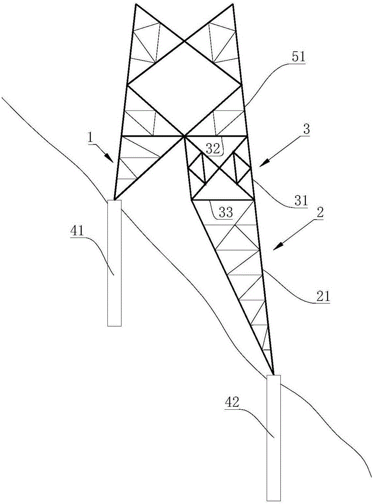 適于陡峭地形的輸電鐵塔的制作方法與工藝