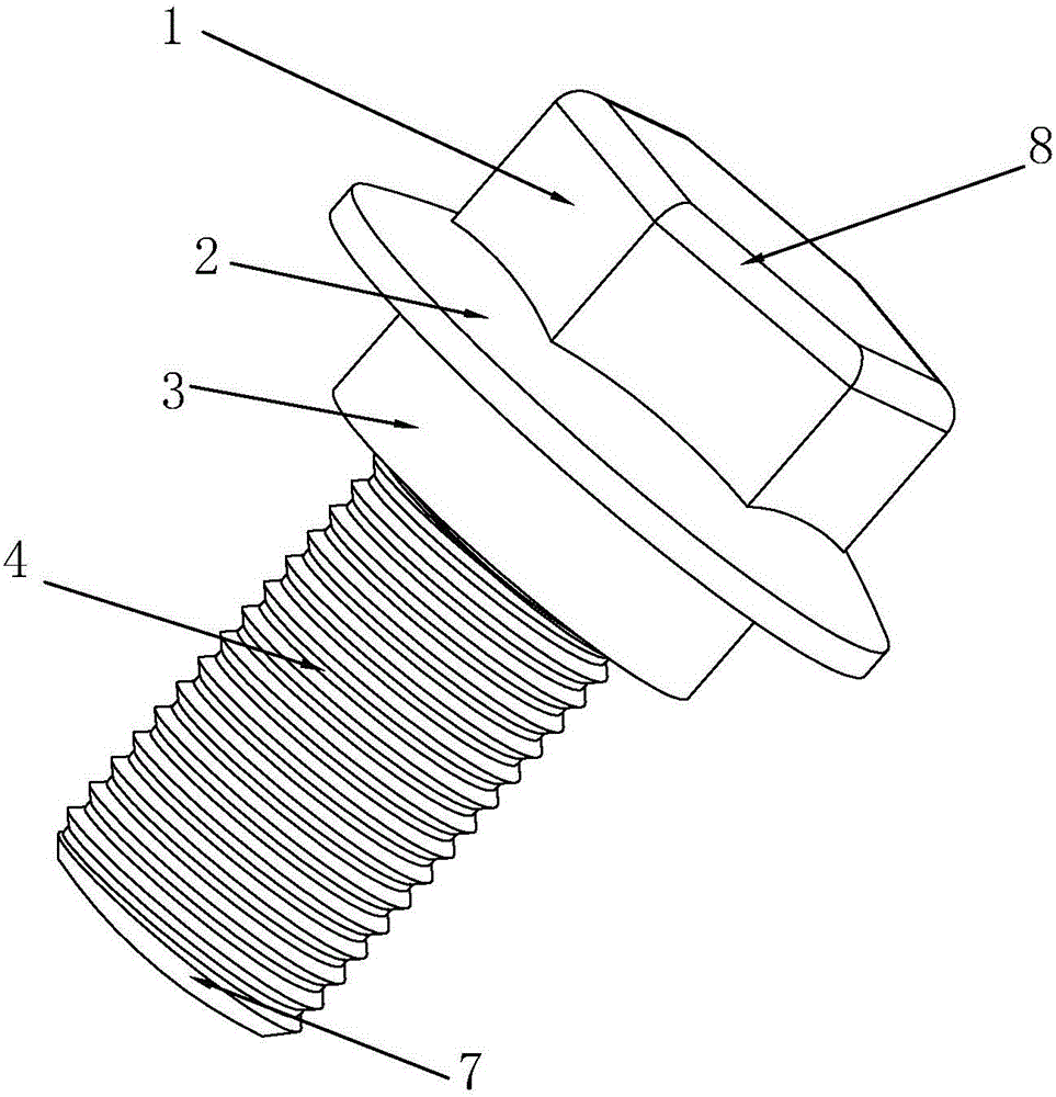 一種法蘭臺階螺栓的製作方法