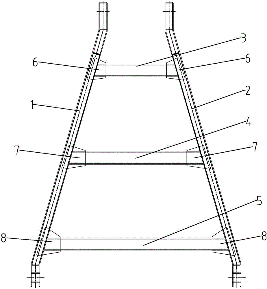 镍矿抓斗的一体式撑杆结构的制作方法与工艺