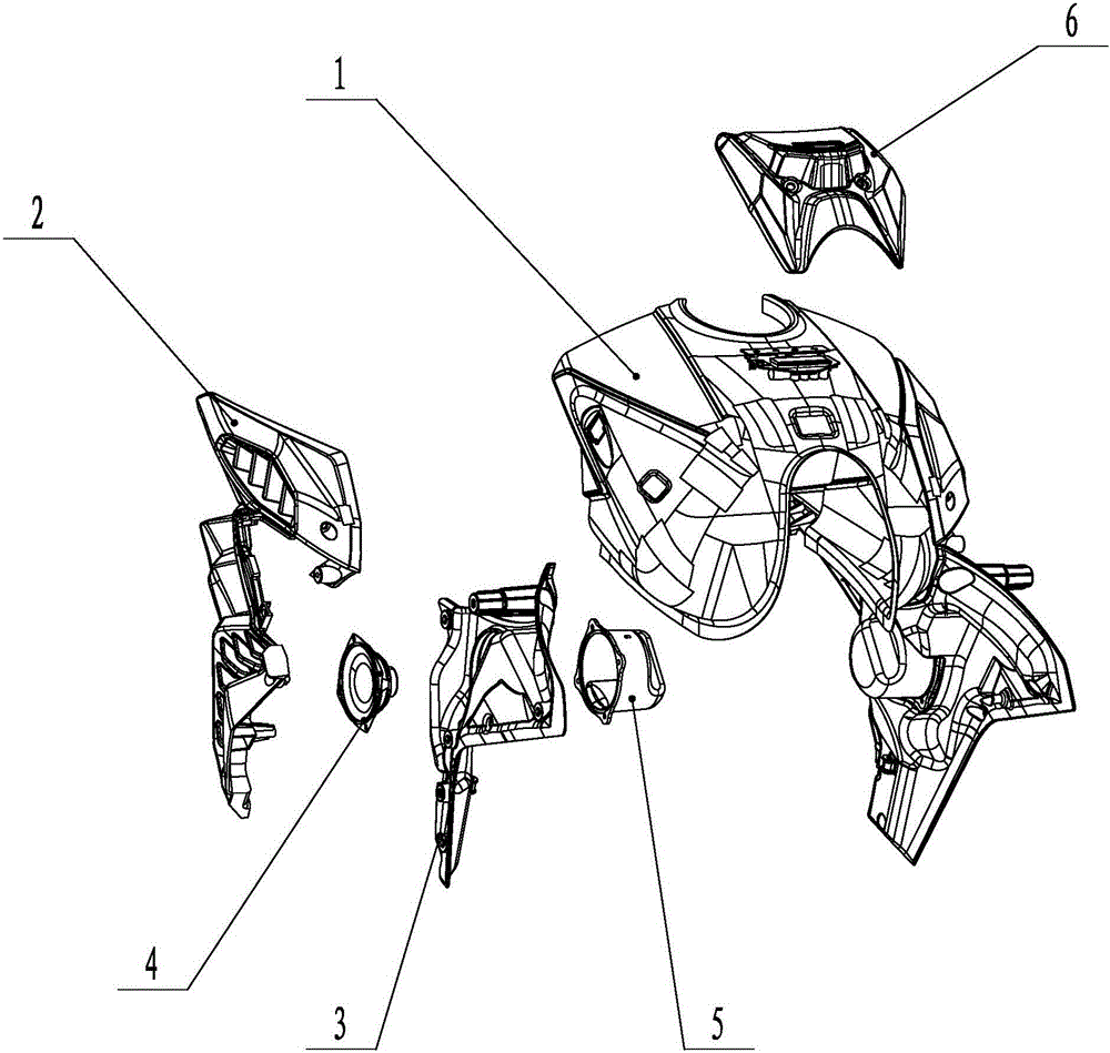 一種具有音響系統(tǒng)的摩托車油箱總成的制作方法與工藝