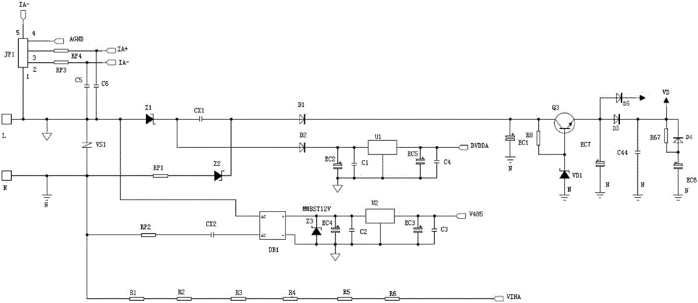 一種電能表的供電電路的制作方法與工藝