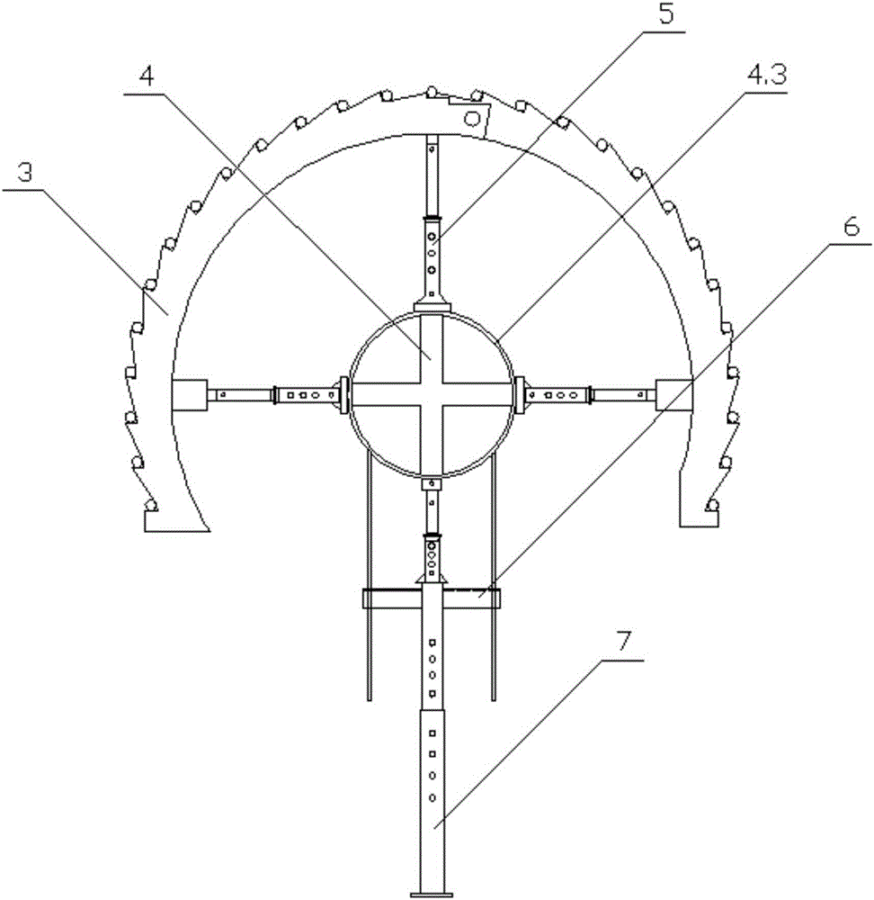 全断面可调节钢筋笼内胎架的制作方法