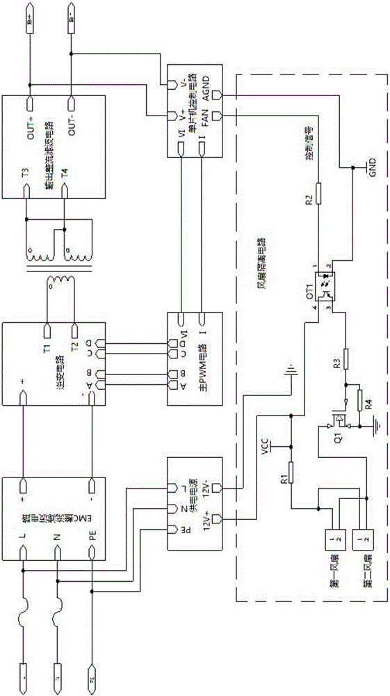 車載充電器風扇隔離電路的制作方法與工藝