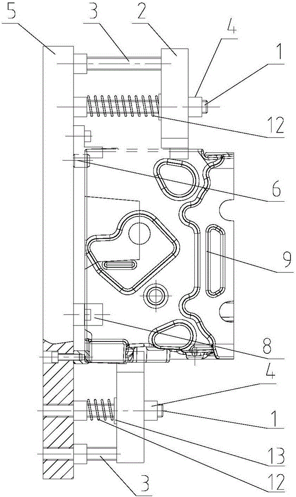 汽車發動機缸蓋頂面粗銑夾具的制作方法與工藝