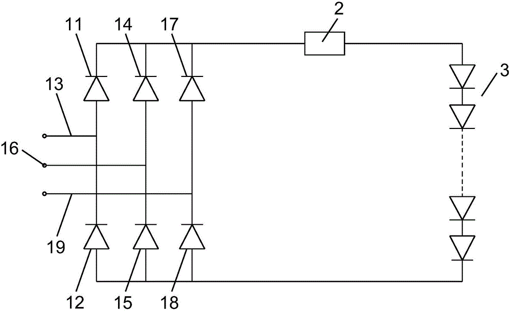 一種三相交流供電無頻閃ACLED燈具的制作方法與工藝