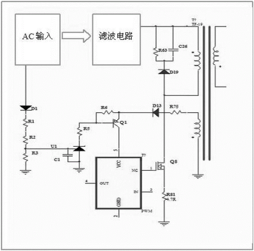 一種LED驅(qū)動電源簡易輸入欠壓保護電路的制作方法與工藝