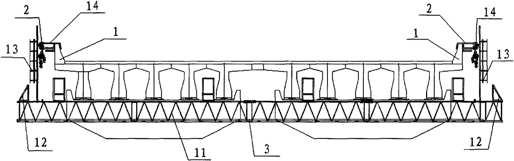 懸掛式橋梁維修空中操作平臺(tái)系統(tǒng)的制作方法與工藝