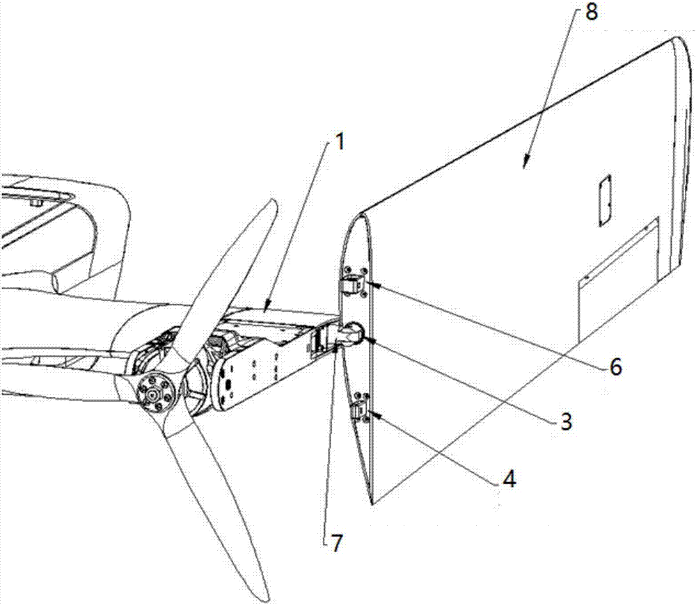 无人机机翼安装方向图片