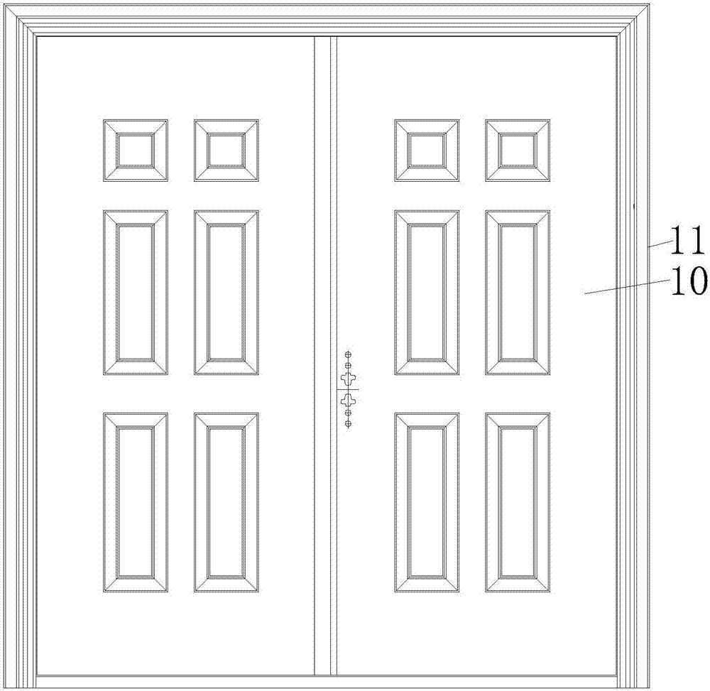 内外双开门平面图图片