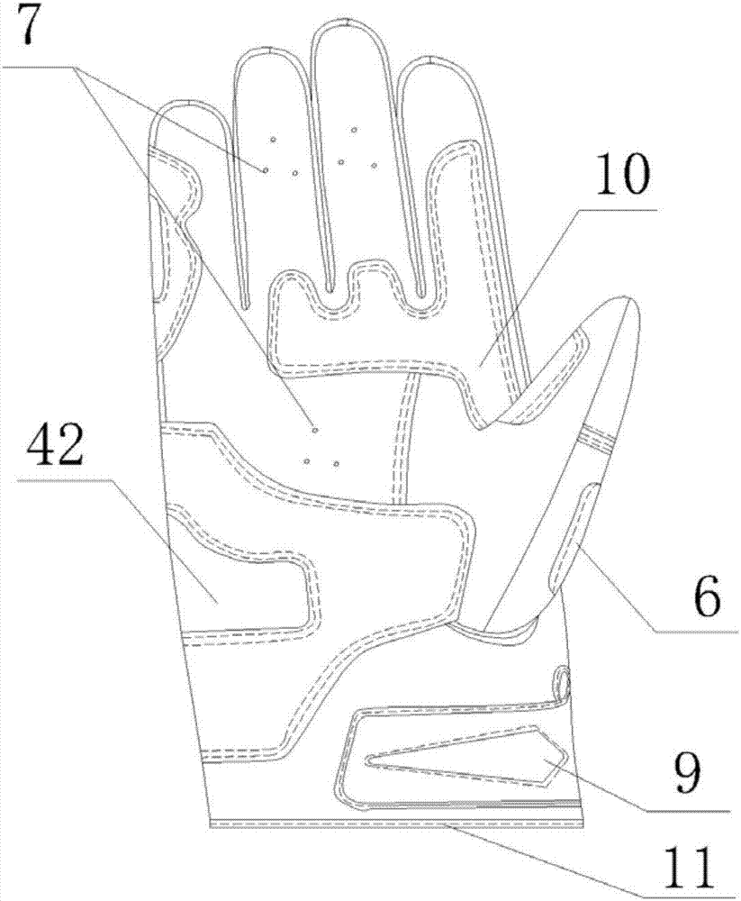 一种摩托车骑行手套的制作方法