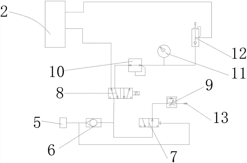 一種開料機(jī)延時(shí)泄壓防護(hù)裝置的制作方法