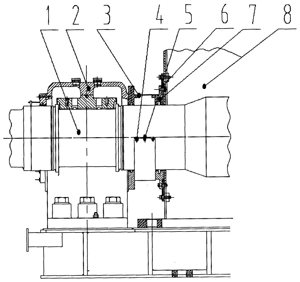 一種座式滑動(dòng)軸承結(jié)構(gòu)電機(jī)軸貫通處密封結(jié)構(gòu)的制作方法與工藝