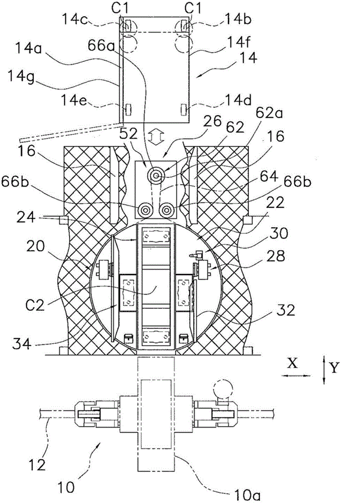 筐式臺車用移載裝置的制作方法